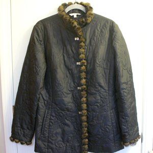 SO CUTE!!  CAbi nylon black jacket,  Excellent condition.  sz M